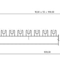 Baretă cu contacte furcă 4 Poli, N/L1/L2/L3, 10mm², 1m