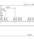 Bareta furca 4P L1-N/L2-N/L3-N 16mm? pt.AFDD, 1m