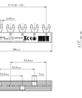 Compact-Busbar, 3-pole L1/L2/L3/L1/L2/L3, 6MW, 10mm²