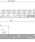 Busbar, 12x MCB 1-pole or 4x MCB 3-pole, 12 MW, 10 mm²