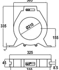 Transformator pentru releu diferențial tip A, diametru 210mm