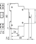Comutator alternativ modular 1-0-2, 2p, 16A