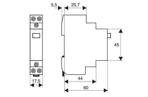 Buton de comanda modular 16A 1ND+1NI