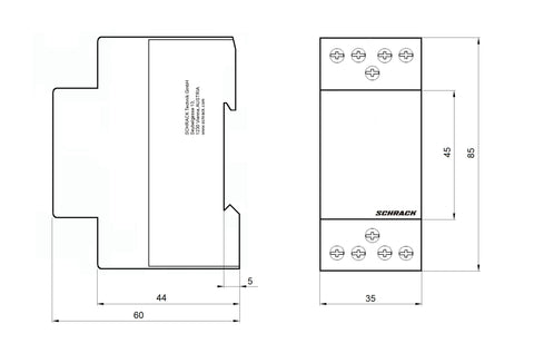 Contactor modular (2UH) 25A, 4 ND, 24Vca, seria AMPARO