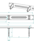 Organizator cabluri 19",1U,3 in plastic RAL7035 Gri