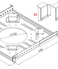 Suport 19" stocare rezervă cabluri, D=440mm, RAL7035