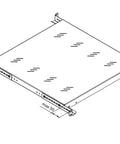 Tava fixa 19" 750mm sarcina 80kg
