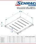 Tava fixa 19" 1UV 150kg 650mm