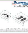Placa cu 4 ventilatoare 19"