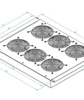 Unitate cu 6 ventilatoare 19" cu termostat