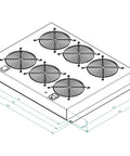 Unitate cu 6 ventilatoare 19" cu termostat