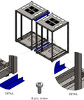 Kit imbinare DT A=1200mm albastru RAL 5005