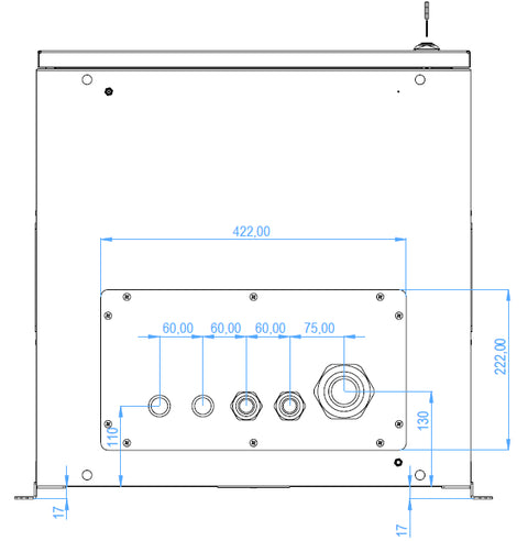 Dulap de perete usa sticla,IP55 Indoor,H663 W600 D450,19"12U