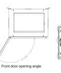 Dulap de perete usa sticla,IP55 Indoor,H841 W600 D450,19"16U