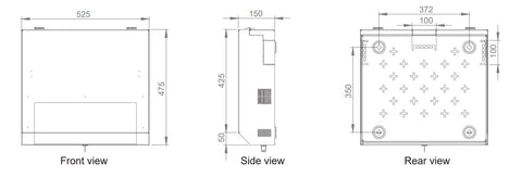 Dulap de cablare structurată de perete SoHo 475x500x145 mm