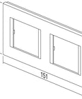 Ramă 2x2M, albastru impuls