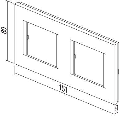 Ramă 2x2M, negru mat
