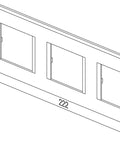 Ramă 3x2M, albastru impuls