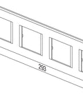 Ramă 4x2M, albastru impuls
