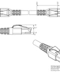 Patchcablu Cat.6a/10GB ecranat RJ45,LS0H,violet 7m