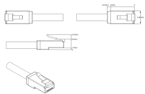 Patchcord ecranat Cat.6a RJ45S 10GB, PE OUTDOOR, negru,15.0m