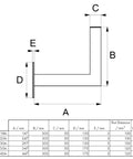 Sist.Fix. perete DP=180mm,H=250mm,150x150mm,D50mm,Al