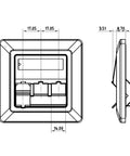 Placa fata pt.3 module Keystone