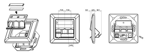 Placa fata pt.3 module Keystone