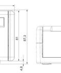 Doză de perete IP44/IP20 goală pt. 2 module, negru/gri