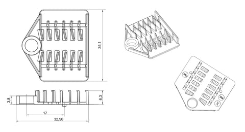Organizator sudura FO pt 12 tuburi termo (HELSP0001x)