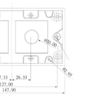 Doza aplicata pt. aparate MOSAIK 81x148x38mm