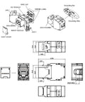 Modul RJ45 ecranat, Cat.6a, ISO/IEC 11801 AMD2