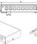 Patchpanel pt. 8 module TOOLLESS LINE, aplicat, RAL7035