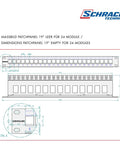 Patchpanel 19" 24 porturi(SFA)(SFB) goale,1UH,RAL7035,scurt
