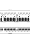 Patchpanel Cat.6 neecranat 24xRJ45U RAL7035