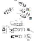 Conector IP20 RJ45G Cat.6a pt. AWG23