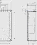 Cuvă din policarbonat cu flanşe preştanţate, 380x280x100mm