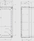 Cuvă din policarbonat cu flanşe preştanţate, 380x190x100mm