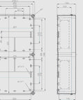 Cuvă din plastic cu flanşe preştanţate, 560x280x100mm