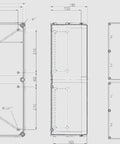Cuvă din plastic cu flanşe preştanţate, 560x380x150mm