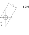 Threaded plate M5 galvanized steel