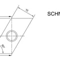 Threaded plate M6 galvanized steel