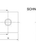 Threaded plate M6 galvanized steel