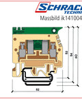 Clemă cu fuzibil tip SFR.4, bej/0,2-6 mm²