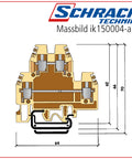 Clemă dublu etajată tip DAS.4, bej/0,2-4 mm²