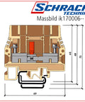Clemă de curent tip SCB.6/CD 0,5-10 mm² cu fişe de testare