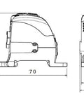 Main branch terminal, 1-pole, 210A, 1x35 + 2x25 +  4x16mm²