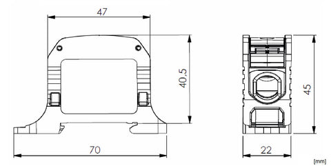 Clemă Al-Cu,1 p. gri, 50mmp / 35mmp cu pin