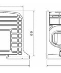 Clemă dublă Al-Cu,1 p. albastru, 185mmp / 150mmp cu pin