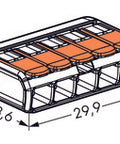 Clemă pentru doze 5 x 0,2-4 mm²
